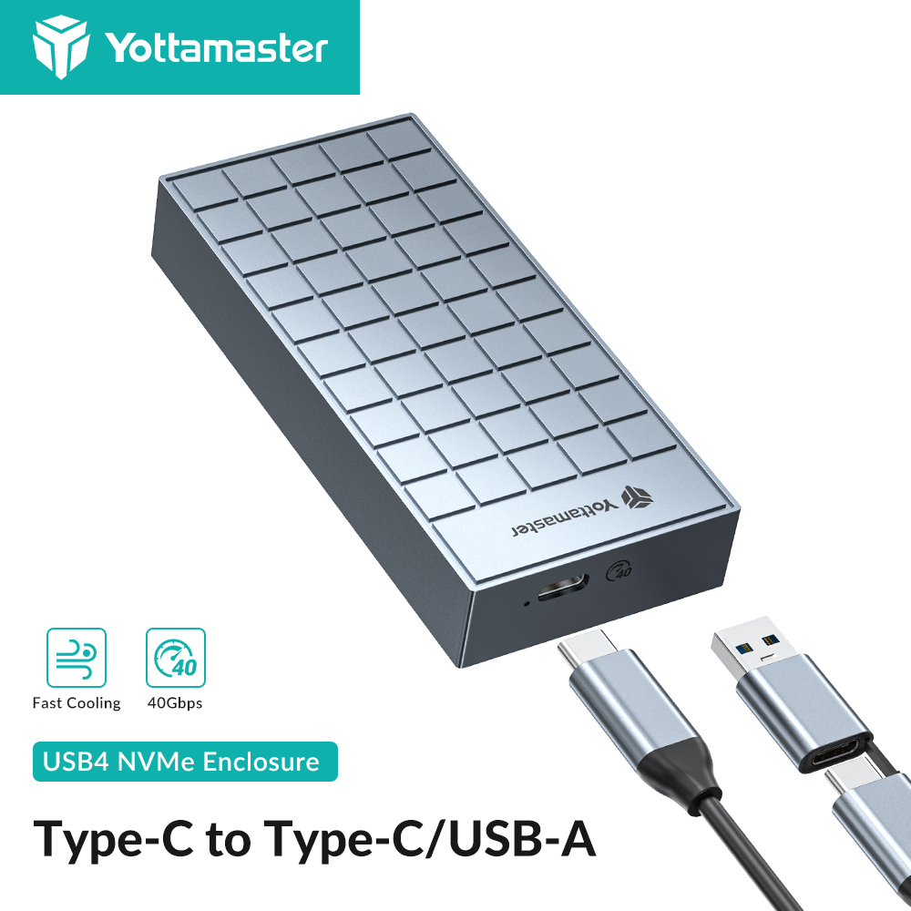 Thunderbolt 4 External Ssd 4Tb - Yottamaster-carcasa de disco duro externo M.2
