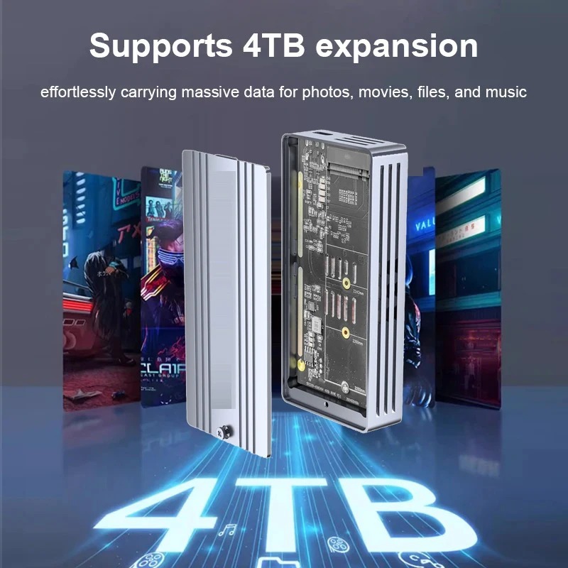 Caja USB4 40Gbps M.2 NVMe SSD  - Thunderbolt 4 External Ssd 4Tb reseña y precio