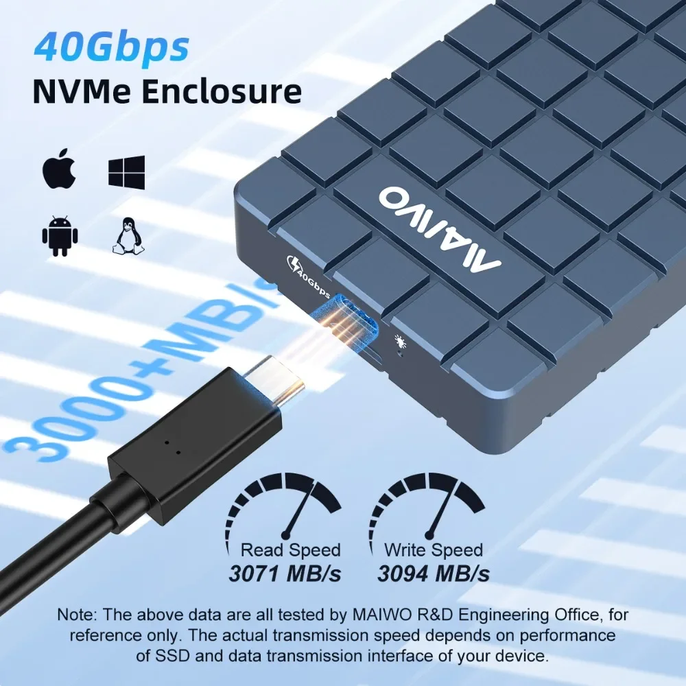 Caja para SSD M.2 NVMe MAIWO U - 8Tb M2 Nvme Ssd reseña y precio