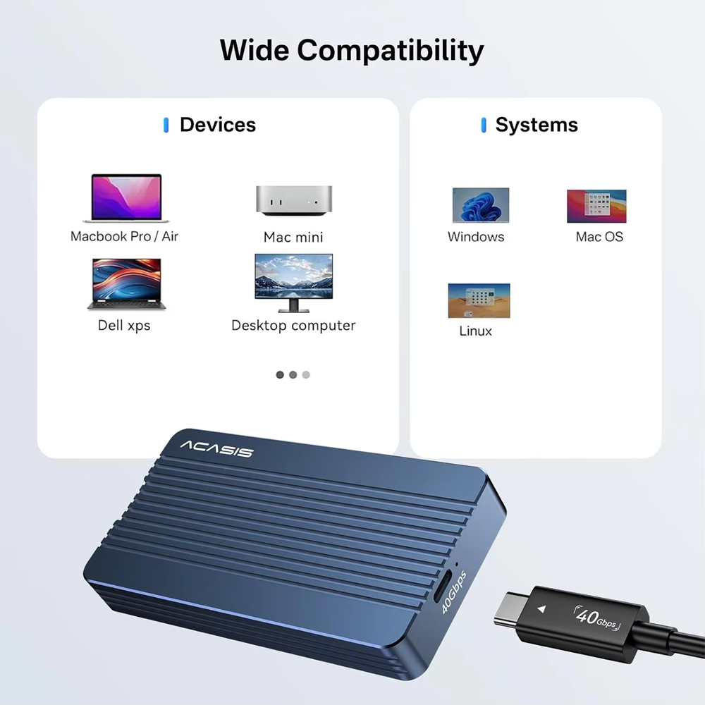 Carcasa ACASIS 40Gbps M.2 NVMe - 8Tb M2 Nvme Ssd reseña y precio